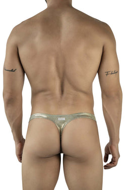 Clever Moda Men's Underwear 2063 Diamond Thongs Color Gold thumbnail 3