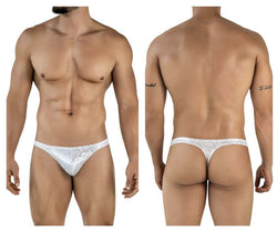 Clever Moda Men's Underwear 2063 Diamond Thongs Color Silver thumbnail 1