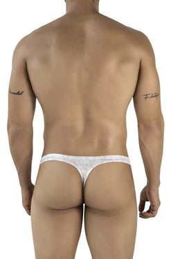 Clever Moda Men's Underwear 2063 Diamond Thongs Color Silver thumbnail 3