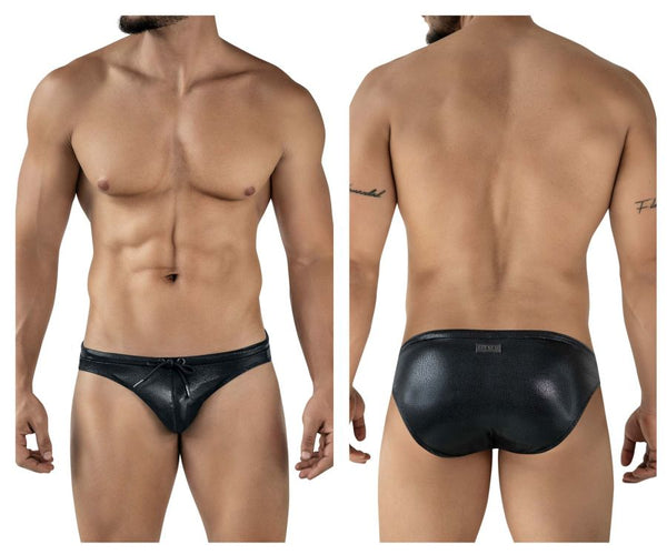 Clever Moda Men's swimwear 2065 Gorgona Swim Briefs Color Black