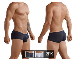 Clever Moda Men's Underwear 229924 2PK Australian Trunks Color Black-White thumbnail 1