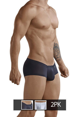 Clever Moda Men's Underwear 229924 2PK Australian Trunks Color Black-White thumbnail 2