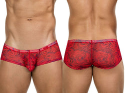 Clever Moda Men's Underwear 26032 Calipso Trunks Color Red thumbnail 1