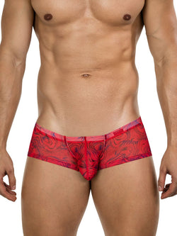 Clever Moda Men's Underwear 26032 Calipso Trunks Color Red thumbnail 2