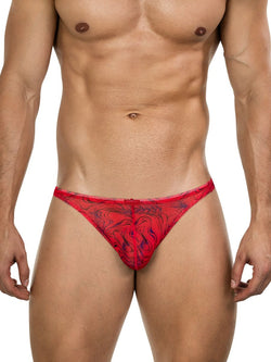 Clever Moda Men's Underwear 26036 Calipso Thongs Color Red thumbnail 2