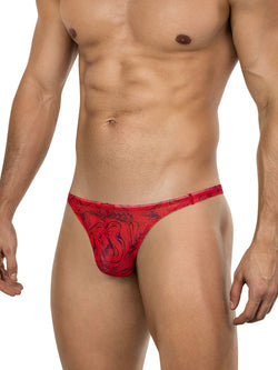 Clever Moda Men's Underwear 26036 Calipso Thongs Color Red thumbnail 4