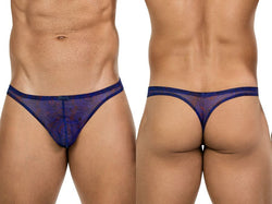 Clever Moda Men's Underwear 26037 Calipso Thongs Color Blue thumbnail 1