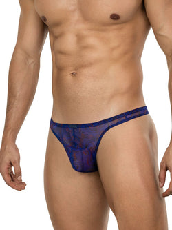 Clever Moda Men's Underwear 26037 Calipso Thongs Color Blue thumbnail 4