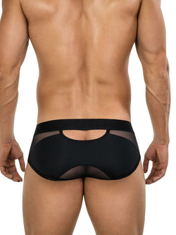 Clever Moda Men's Underwear 26059 Tanatos Briefs in Bold Black thumbnail 3