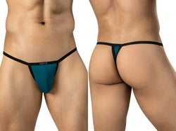 Clever Moda 26161 Men's Underwear Boreas Sleek Thongs Color Petrol Blue thumbnail 1