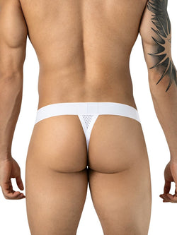 Clever Moda 26189 Men's Underwear Ulises Thongs Color White thumbnail 3