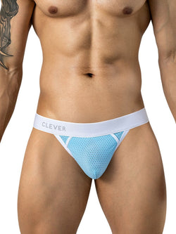 Clever Moda 26190 Men's Underwear Ulises Ergonomic Thongs Color Light Blue thumbnail 2