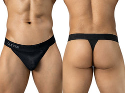 Clever Moda 26192 Men's Underwear Ulises Thongs Stylish Ergonomic Fit Color Black thumbnail 1