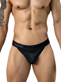 Clever Moda 26192 Men's Underwear Ulises Thongs Stylish Ergonomic Fit Color Black thumbnail 2