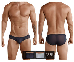 Clever Moda Men's Underwear 519940 2PK Australian Briefs Color Black-White thumbnail 1