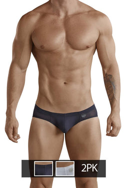 Clever Moda Men's Underwear 519940 2PK Australian Briefs Color Black-White thumbnail 2