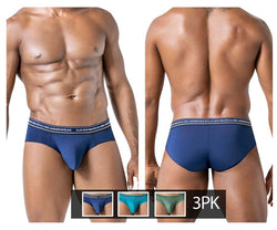 Clever Moda Men's Underwear 519969 3PK Australian Latin Briefs Color Blue-Petrol-Green thumbnail 1