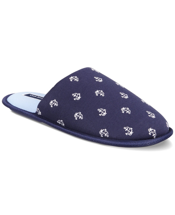 Club Room Anchor Slippers Navy