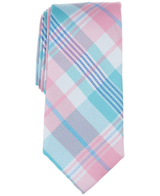 Club Room Austine Plaid Tie Created for Macy - Power Pink