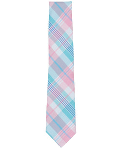 Club Room Austine Plaid Tie Created for Macy - Power Pink thumbnail 2