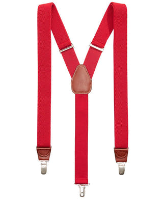 Club Room Chevron Suspenders Red