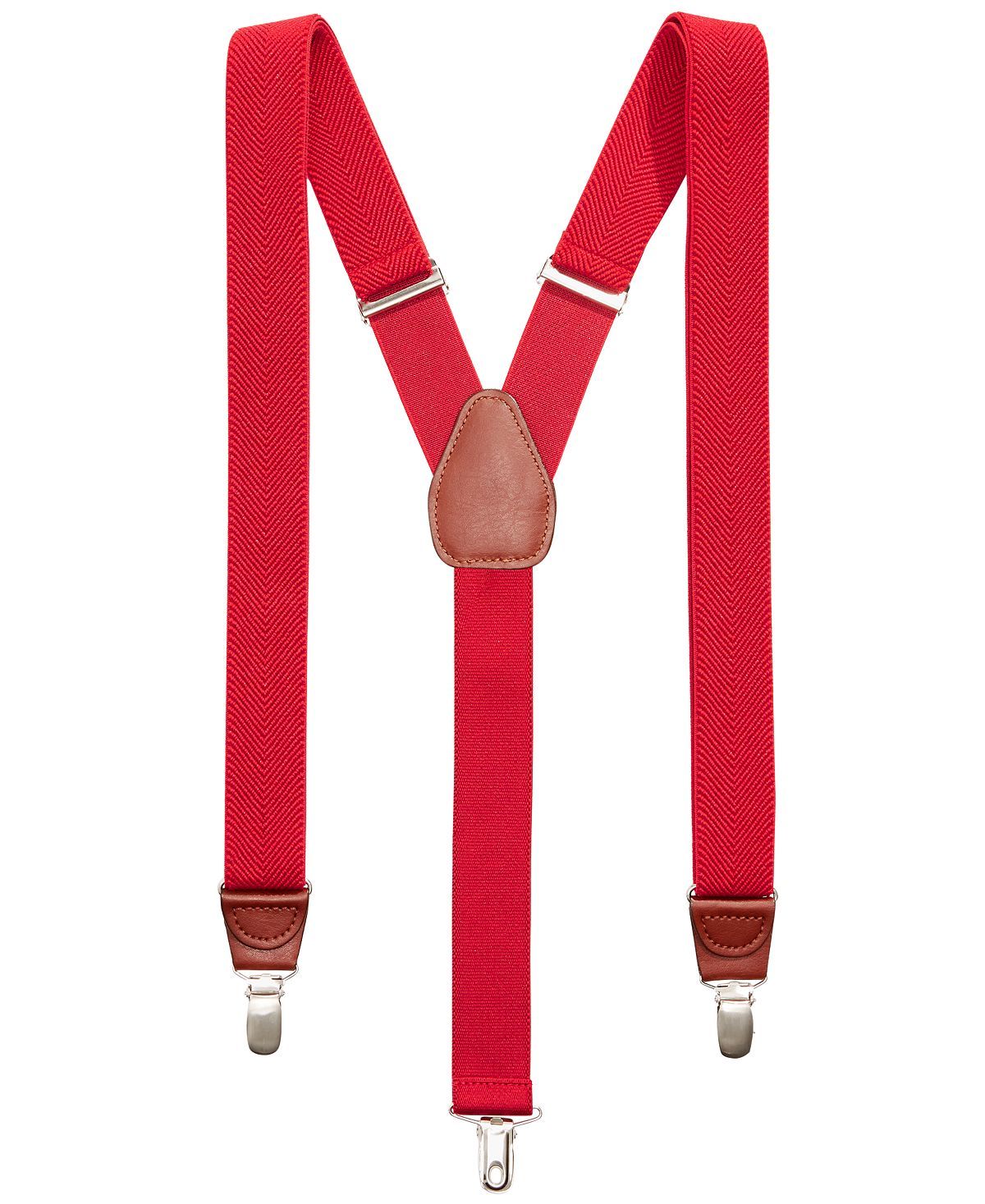 Club Room Chevron Suspenders Red