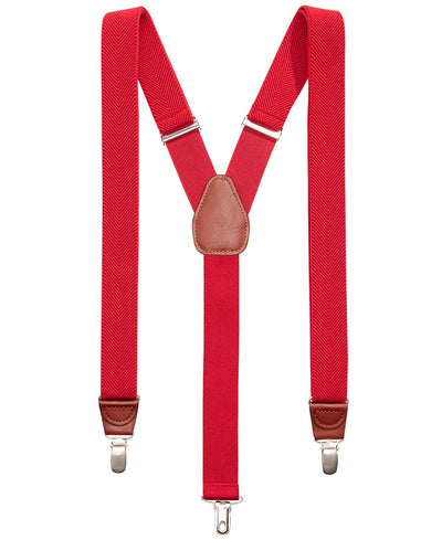 Club Room Chevron Suspenders Red
