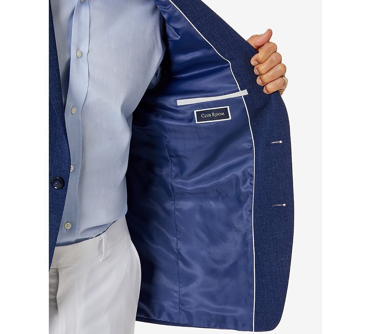 Club Room Classic-fit Solid Sport Coat Blue