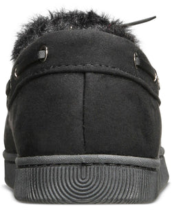 Club Room Faux-Suede Moccasin Slippers with Faux-Fur Lining thumbnail 3