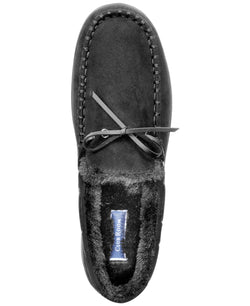 Club Room Faux-Suede Moccasin Slippers with Faux-Fur Lining thumbnail 4