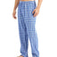 Club Room Flannel Print Pajama Pants Navy Gingham