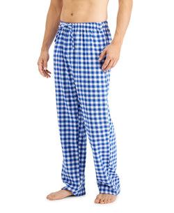 Club Room Flannel Print Pajama Pants Navy Gingham thumbnail 1