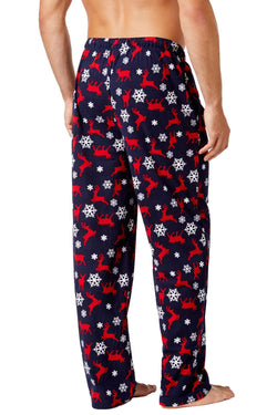 Club Room Navy Snow Deer Printed Pajama Pant thumbnail 3