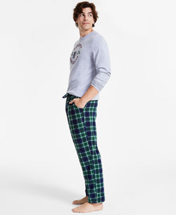 Club Room Plaid Fleece Pajama Top & Pants Set thumbnail 3