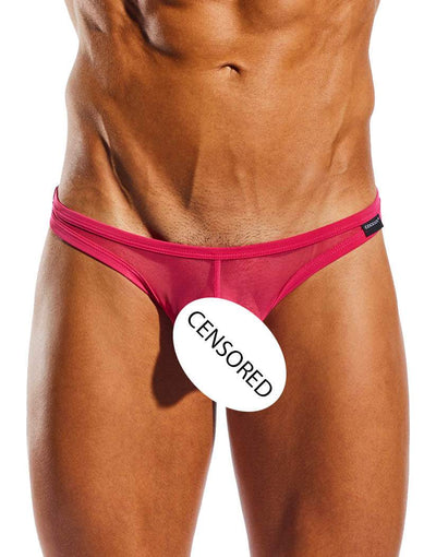 Cocksox Pink Mesh Enhancing Pouch Thong