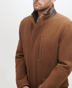 Cole Haan Wool Plush Car Coat Camel thumbnail 4