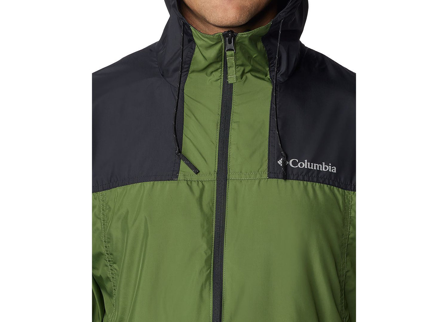 Columbia Flash Challenger™ Colorblocked Packable Full-Zip Hooded Windbreaker