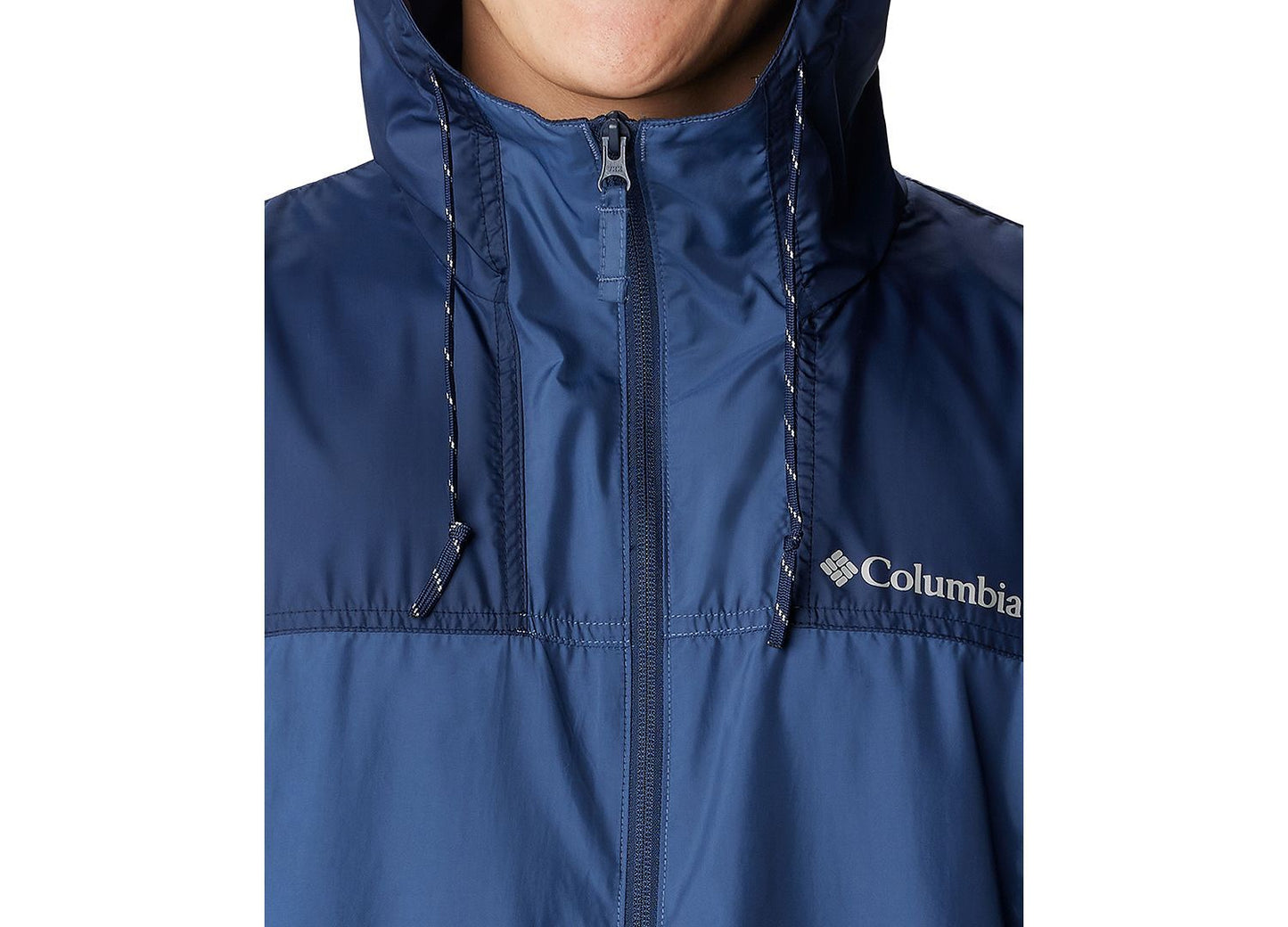 Columbia Flash Challenger™ Colorblocked Packable Full-Zip Hooded Windbreaker