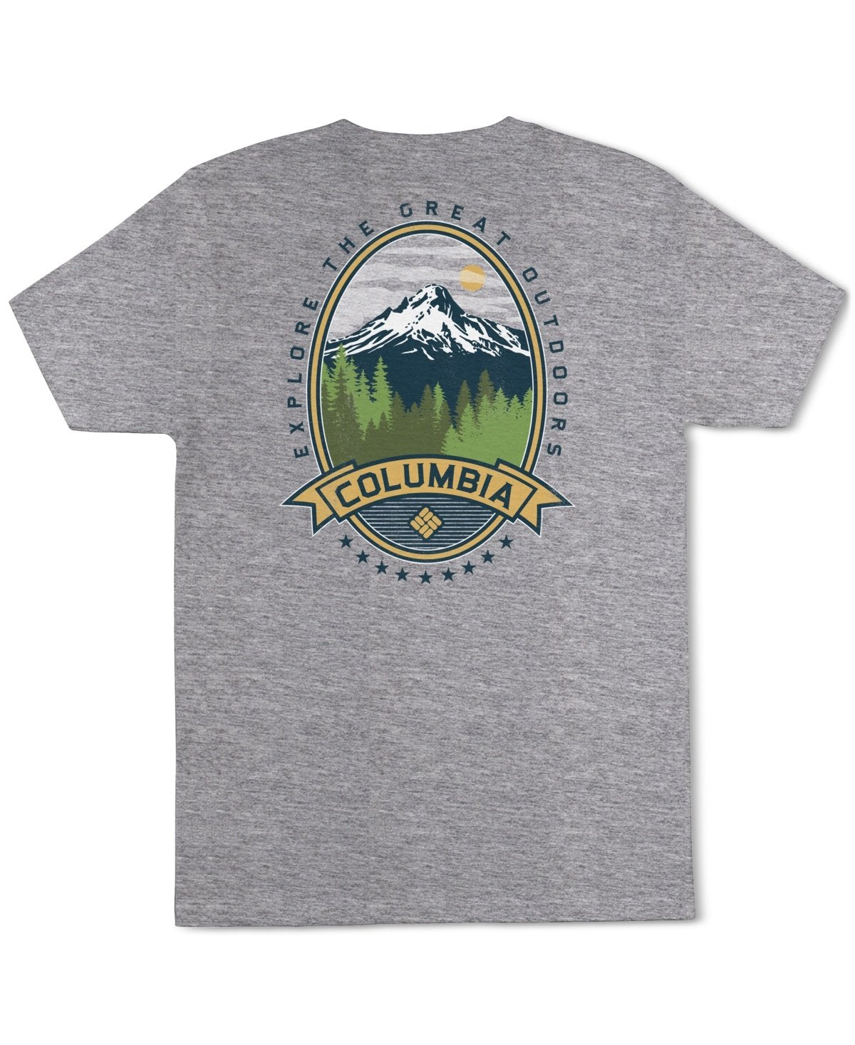 Columbia Heaven Explore Outdoors Graphic T - Shirt - Grey Heath