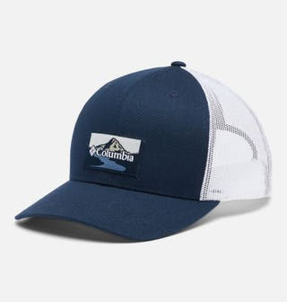 Columbia Mesh Snap Back Hat (Collegiate Navy Peak2River) Caps blue