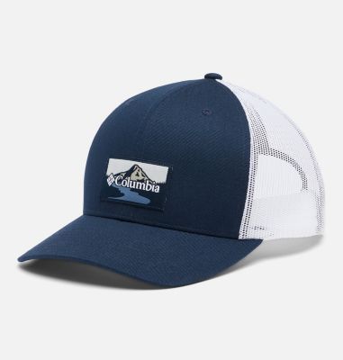 Columbia Mesh Snap Back Hat (Collegiate Navy Peak2River) Caps blue