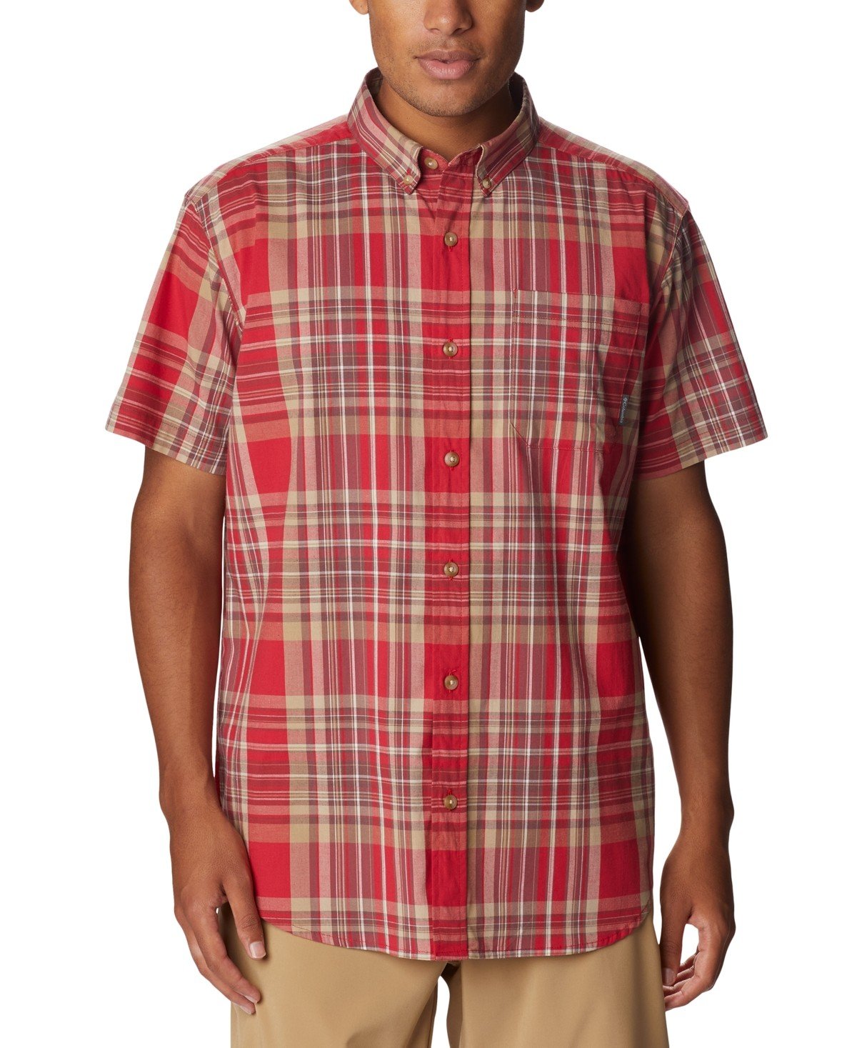Columbia Rapid Rivers II Short Sleeve Shirt Red Plaid