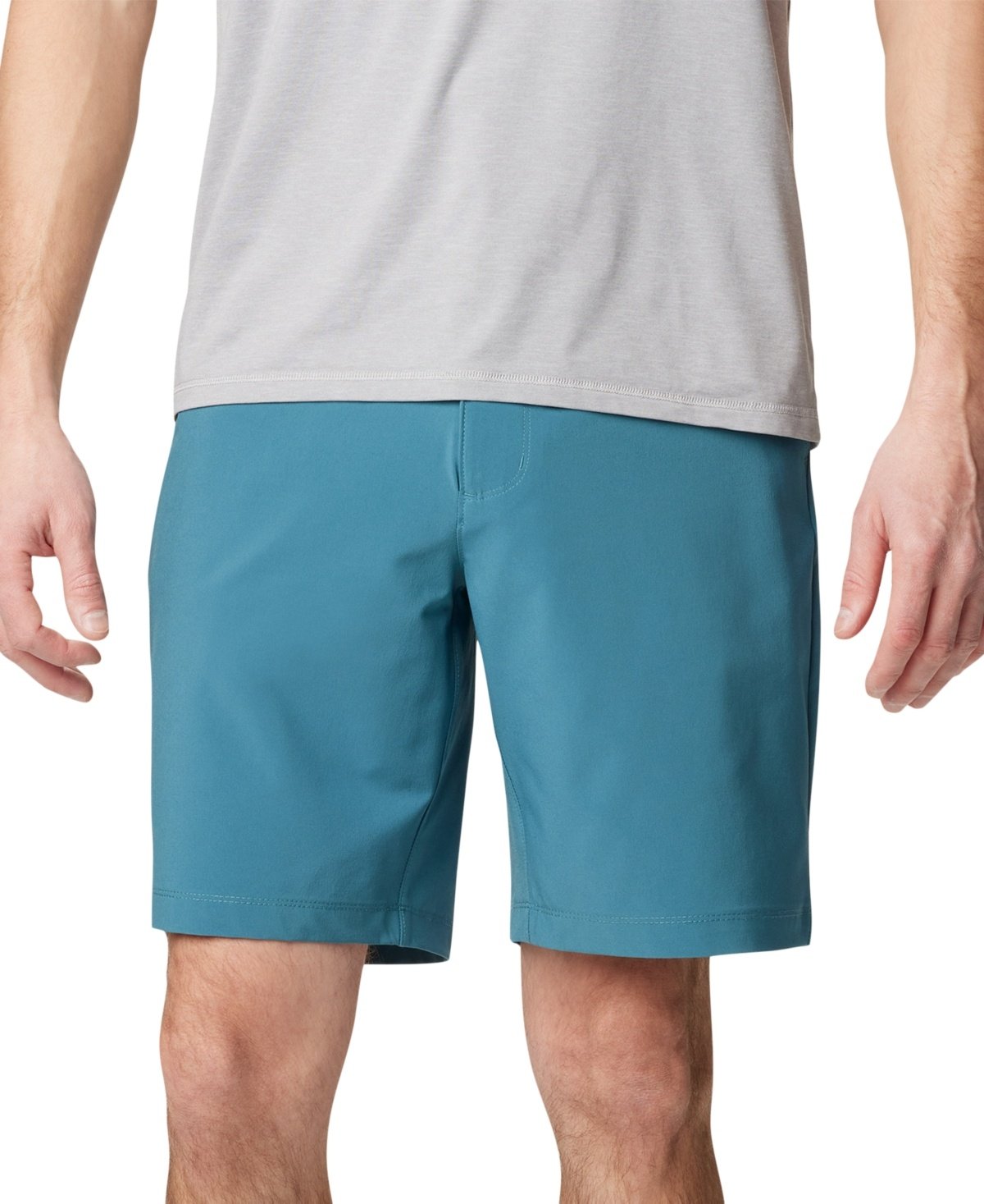 Columbia Regular Fit Casual Shorts 42 / 9 Green Solid Stretch 50 UPF