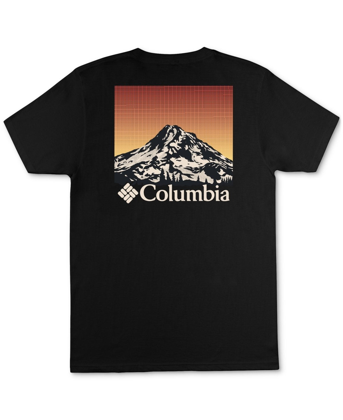 Columbia Regular Fit Short Sleeve Graphic T - Shirt Shirt Black Solid