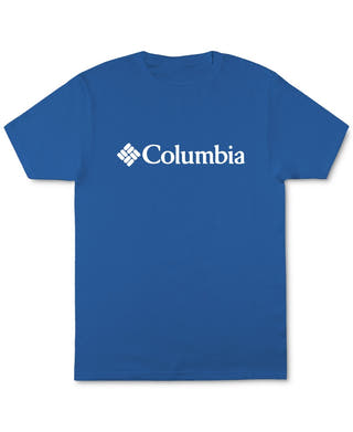 Columbia Regular Fit Short Sleeve Graphic T - Shirt Shirt Blue Solid