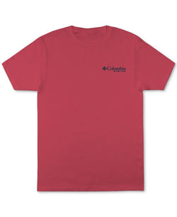 Columbia Regular Fit Short Sleeve Graphic T - Shirt Shirt Red Solid thumbnail 2