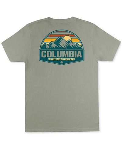 Columbia Regular Fit Short Sleeve T - Shirt Graphic Shirt Green Solid