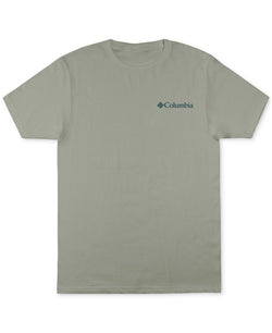 Columbia Regular Fit Short Sleeve T - Shirt Graphic Shirt Green Solid thumbnail 3