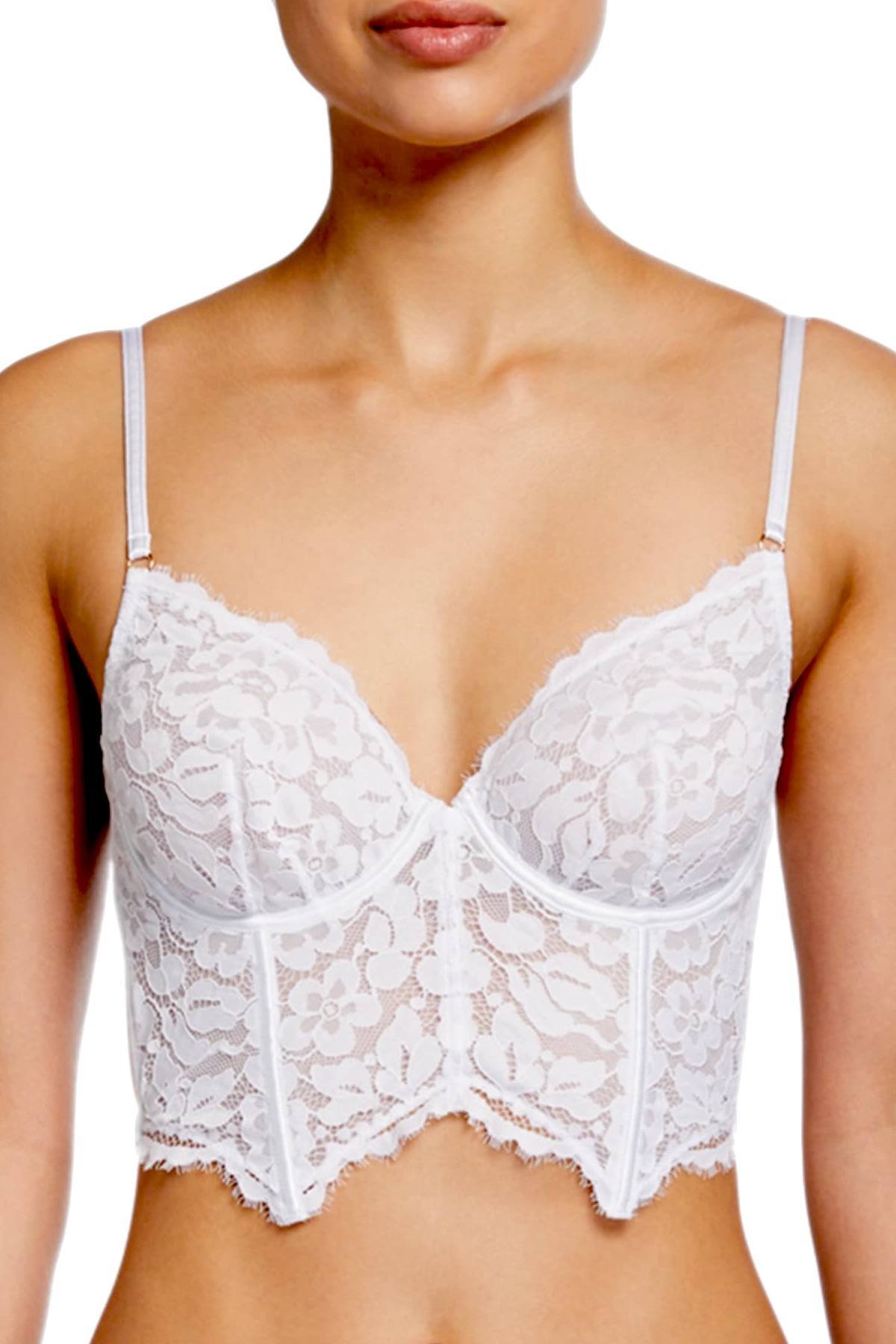 Cosabella White Magnolia Longline Lace Underwire Bralette