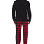 Cuddl Duds Cozy Lodge 2-Pc. Solid French Terry Sweatshirt & Plaid Pajama Pants Set